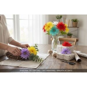 Ashland Summer Floral Clips Multicolor Brand New 6pc Gerbera Daisy Set